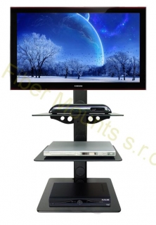 Nástěnná police pod Tv OMB GLASS 3
