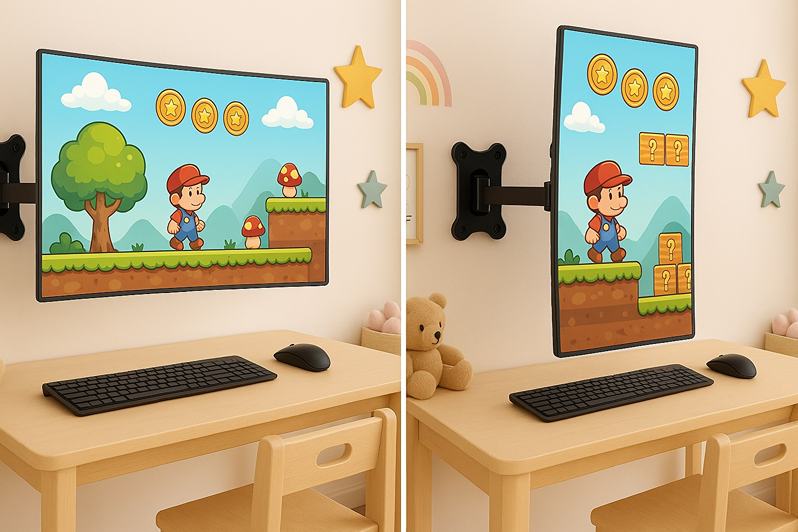 Profesionální otočný sklopný pivot držák na Tv monitor Edbak GD01