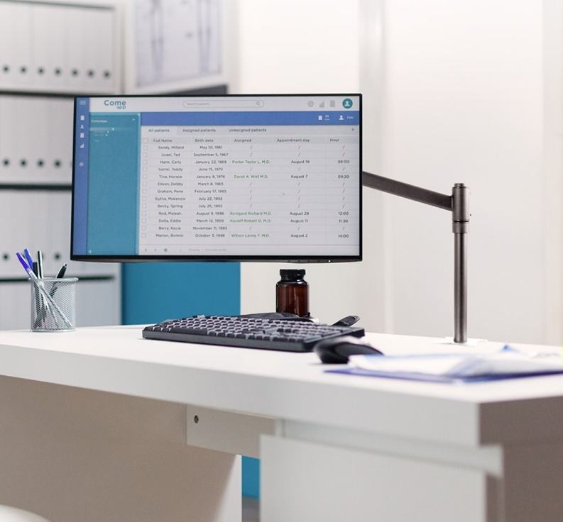 EDBAK SV03 - stolní držák na monitor do 30 Profesionální stolní držák na monitor do kanceláře Edbak SV03