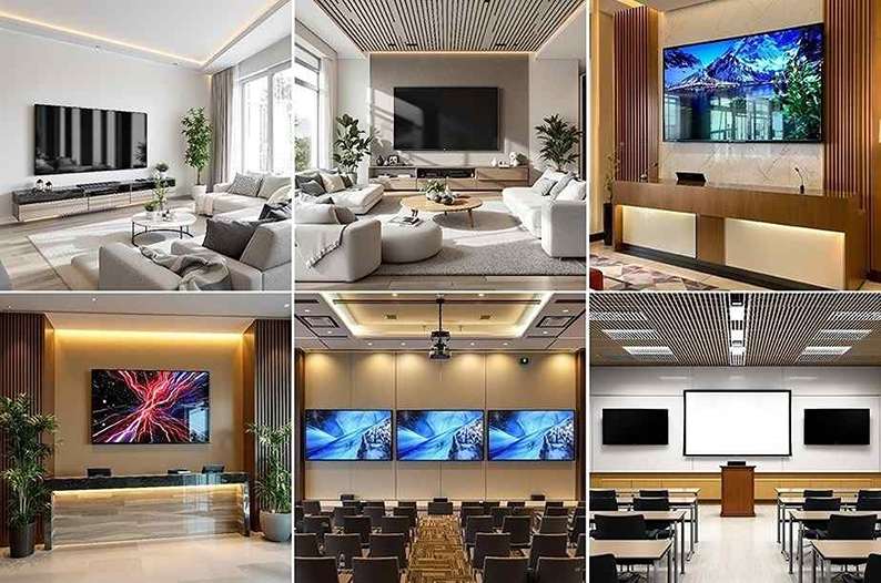 Fixní nástěnný držák pro zavěšení velkých televizí a monitorů Edbak XWB1
