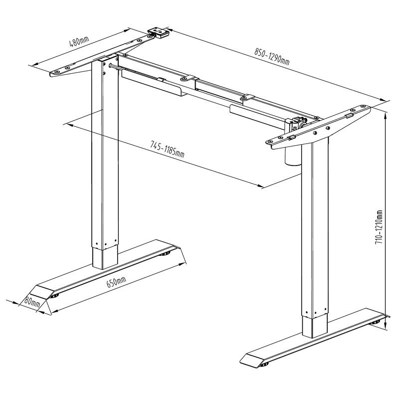 Kancelářský stůl s výškovým nastavením 71 až 121cm Ergosolid SR14