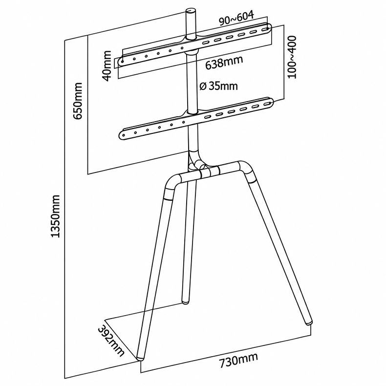 Ergosolid Tritonix B stativ - stojan na televizi