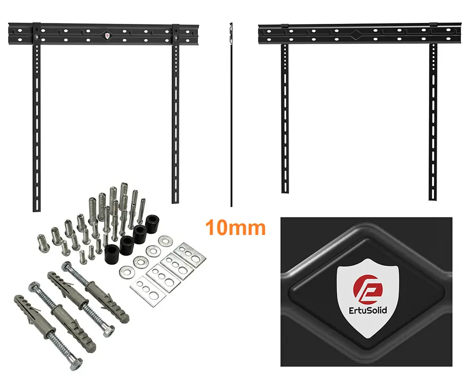 Fixní držák pro zavěšení televize monitoru displeje Ertusolid Ultra-10F