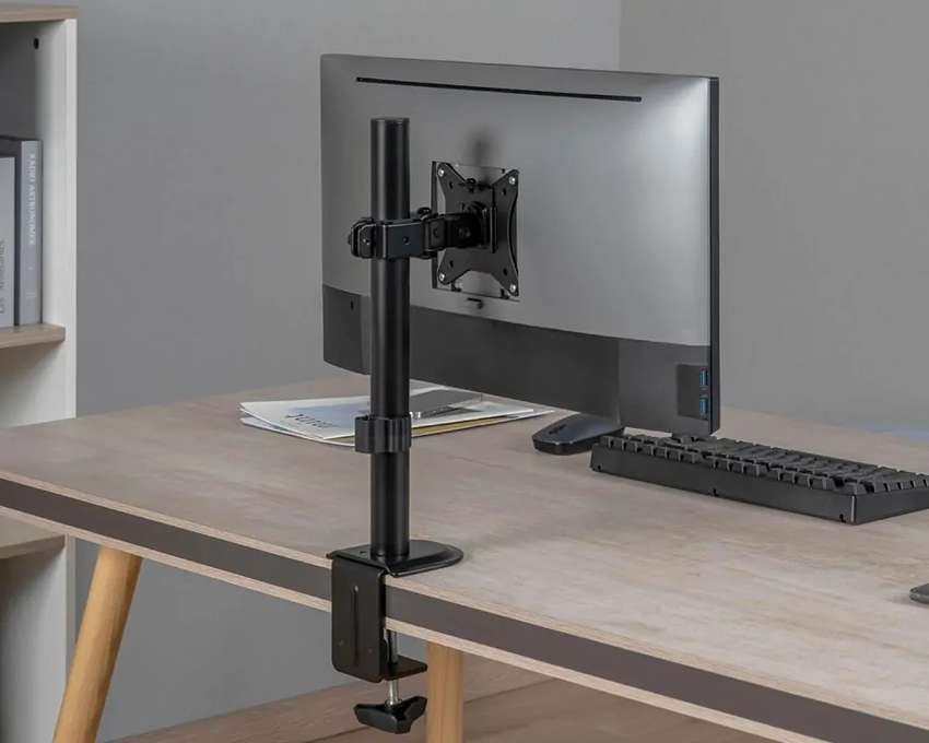 Otočný stolní držák na monitory s nastavitelnou výškou a náklonem Fiber Mounts FM122