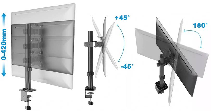 Polohovací držák monitoru na stůl Fiber Mounts FM122