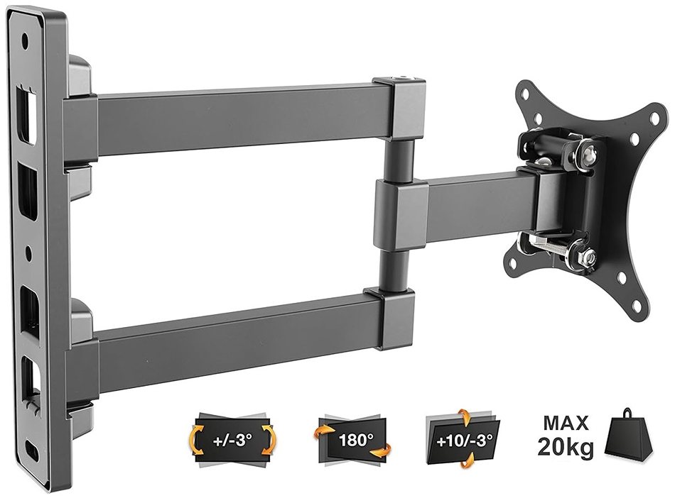Velmi snadná instalace Tv / monitoru na držák a široká škála polohování obrazovky na držáku Fiber Mounts FM234
