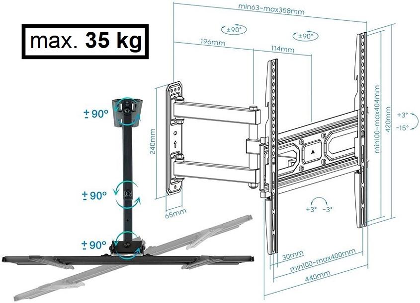 Televizní držák Fiber Mounts FM78