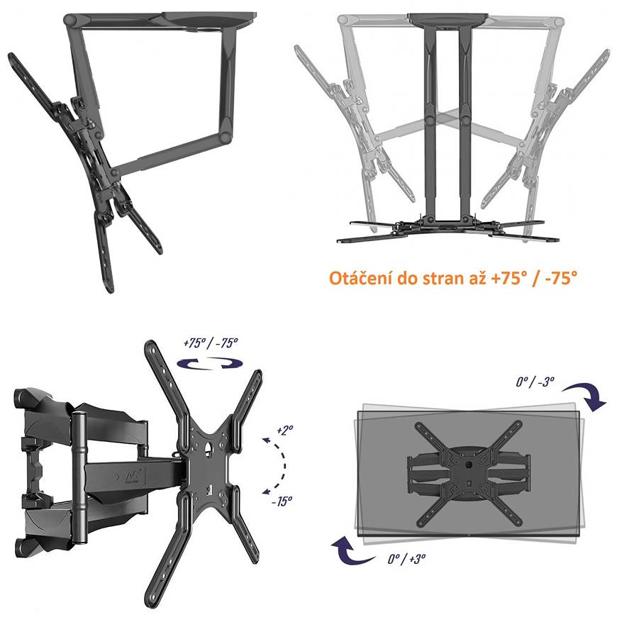 Fiber Mounts SP500 otočný a sklopný držák na televizory