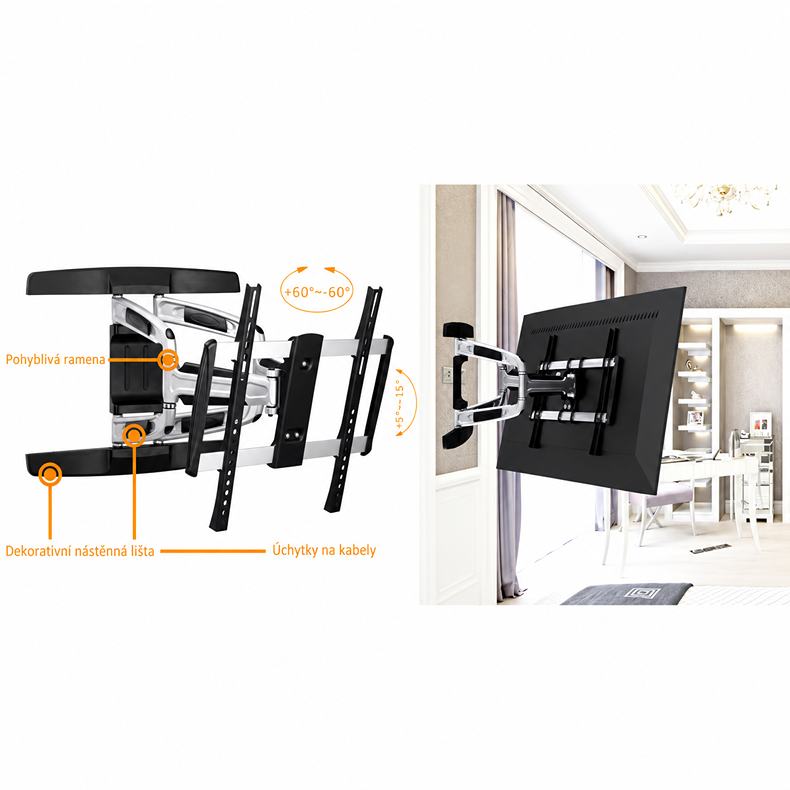 Fiber Novelty FN316 nástěnný držák Tv pro náročné zákazníky