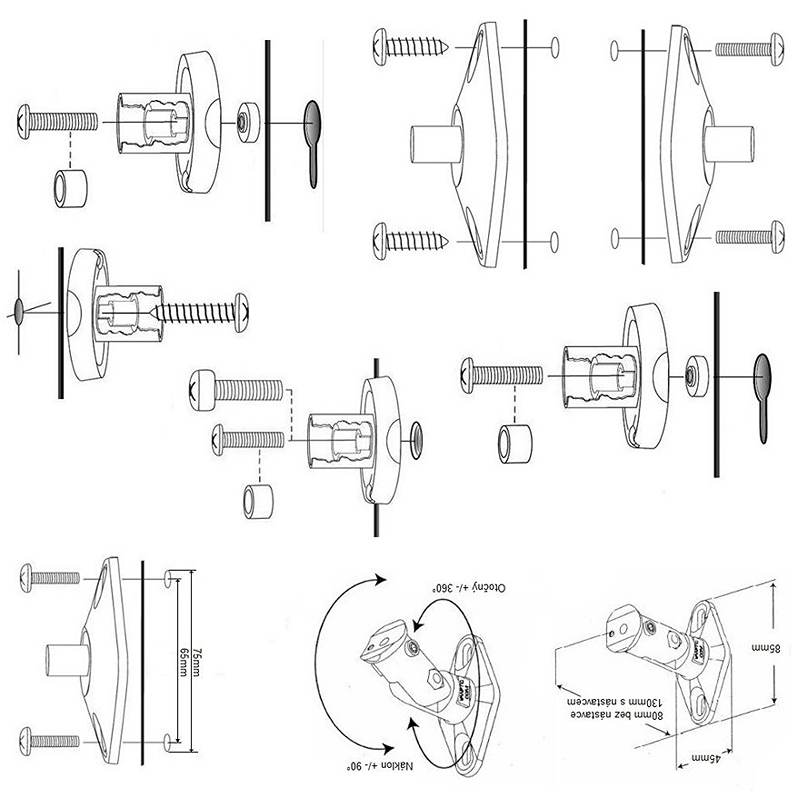 Nástěnné i stropní držáky na reproduktory a reprobedny Fiber Mounts SB20