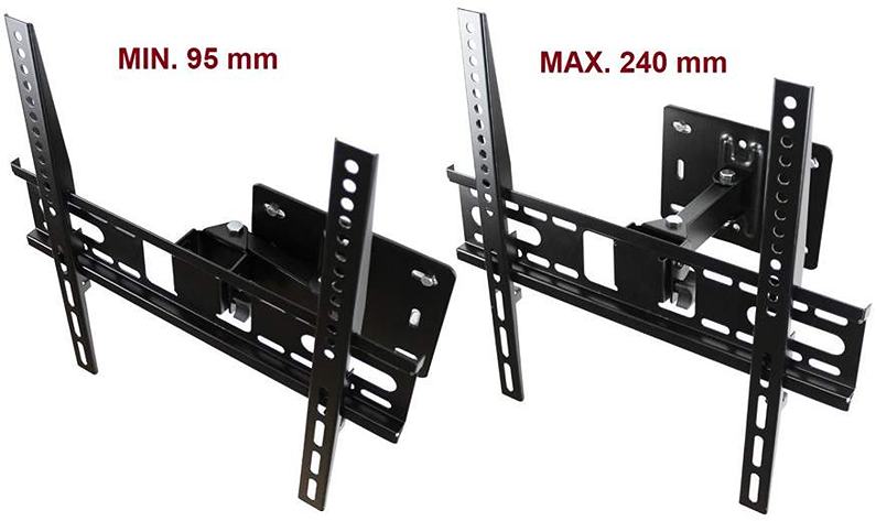 Nástěnný držák pro zavěšení TV, otočný a sklopný, délkově nastavitelný Fiber Mounts FM049