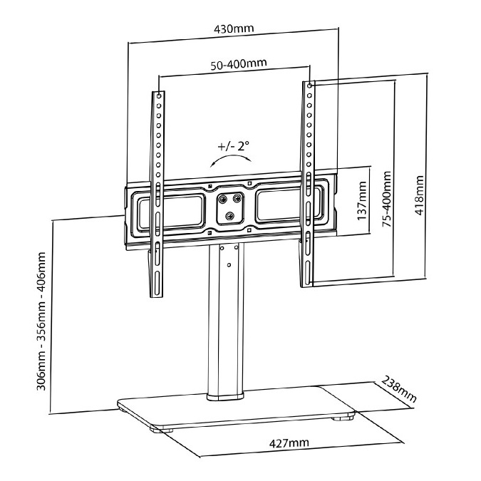Fiber Mounts FM45 podstava na televizi / monitor