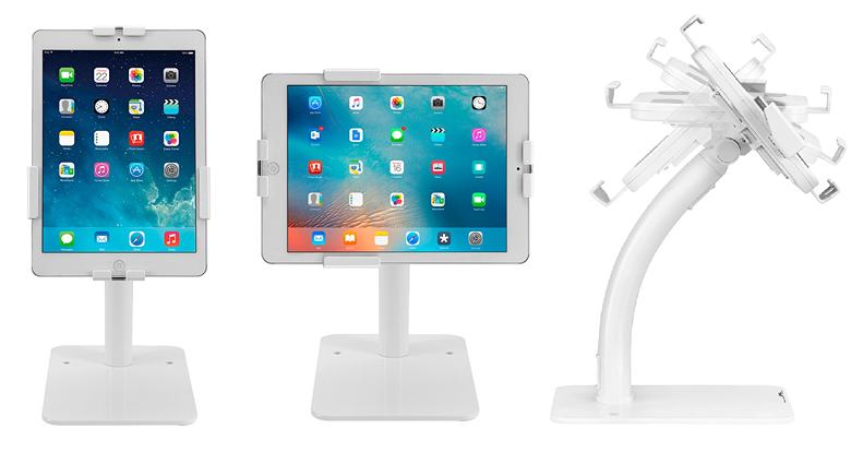 Rotace obrazovky tabletu / iPadu a naklápění nahoru nebo dolů na stojanu Fiber Mounts M4C68W