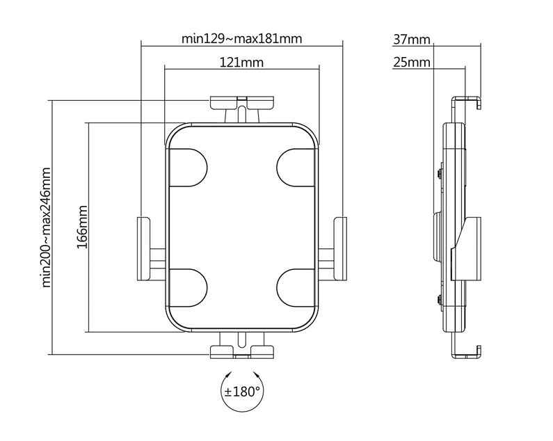 Tablet / iPad držák Fiber Mounts M4C69-W