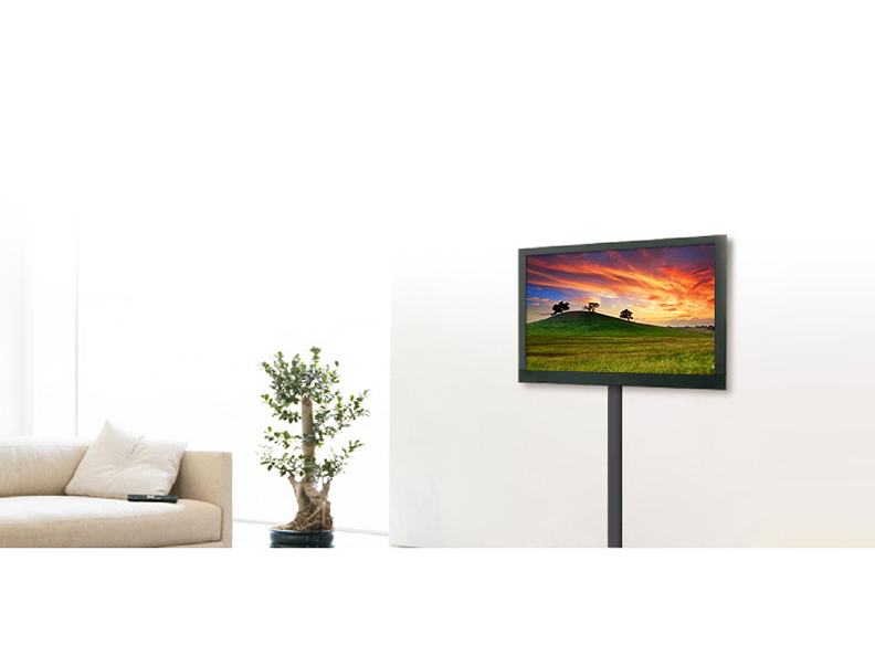 Nástěnná lišta pro zakrytí kabeláže od tv a příslušenství, hliníková, černá, délka 750mm, šířka 60mm, výška 20mm - Fiber Mounts M6C93B