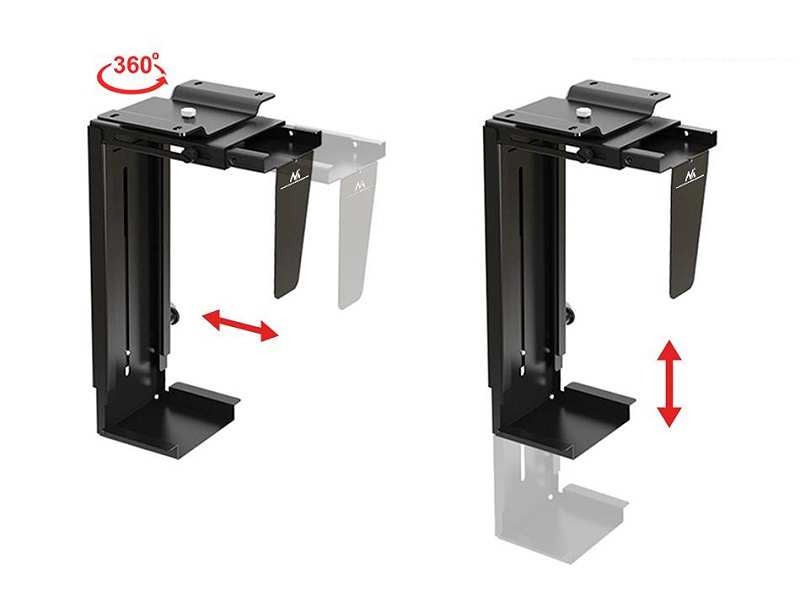 Držák na PC skříň pro uchycení pod stůlovou desku, na bočnici stolu, na zeď nebo i na strop Fiber Mounts M7C13B