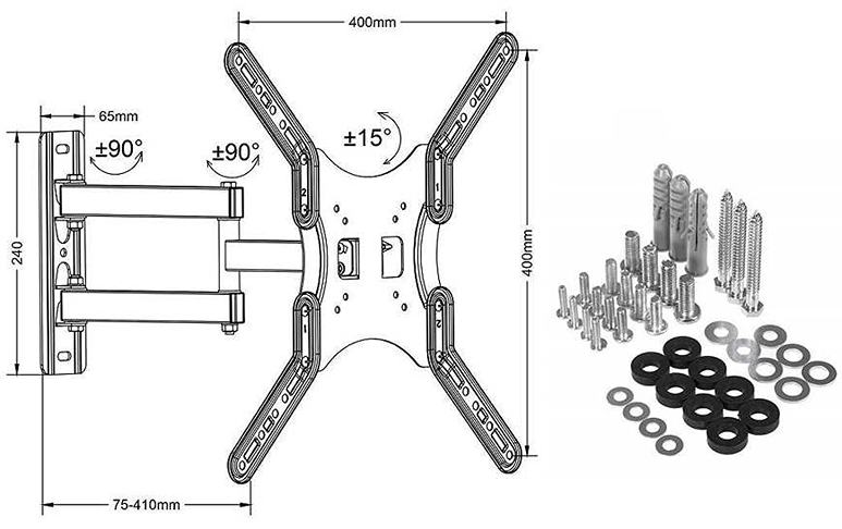 Televizní / monitorový držák Fiber Mounts M7C59