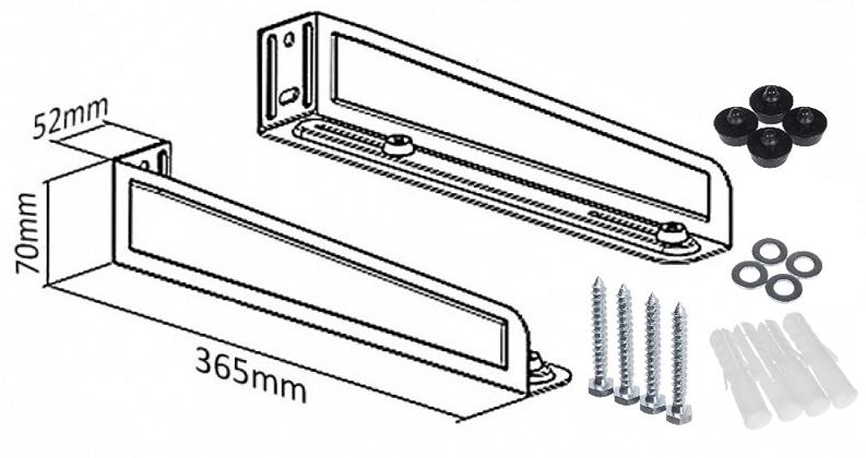 Fiber Mounts M8C07 je nástěnný držák / ramena pro zavěšení mikrovlnné trouby nebo tiskárny