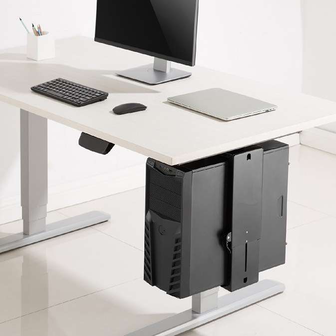 Stolní držák na PC, přizpůsobí se velikosti skříně, otočný, nosnost 10kg, TOP kvalita - Fiber Mounts M8C85