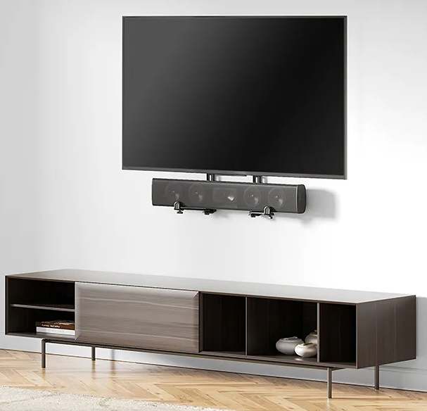 Estetické uchycení soundbaru pod televizí Fiber Mounts M9C14
