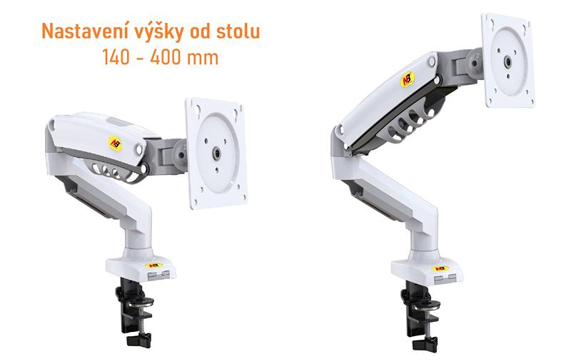 Stolní držák na monitor bílé provedení s nastavením výšky NB F80W