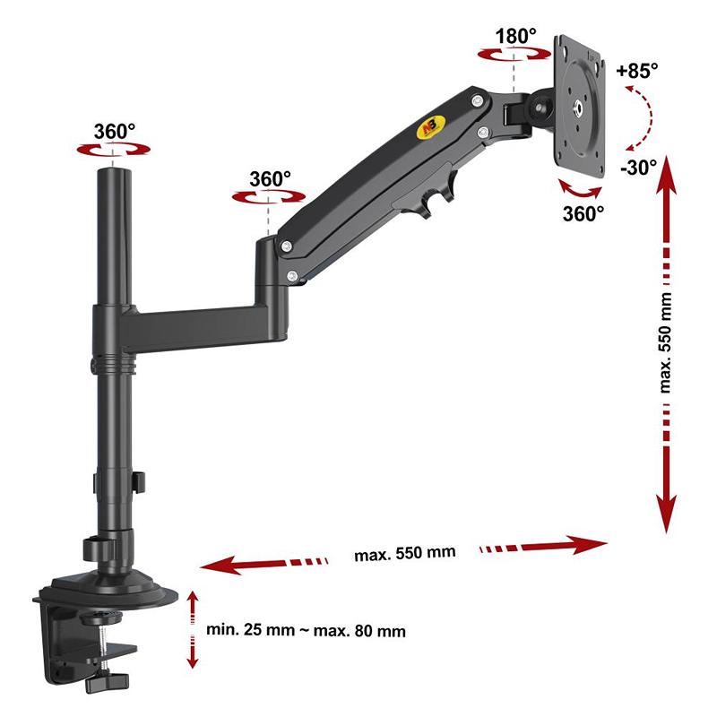 Kancelářský stolní držák na monitory NB H100B