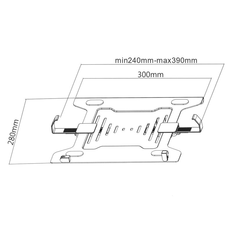 Police na notebook Fiber Mounts 764F80 Police na notebook Ergosolid NBH3