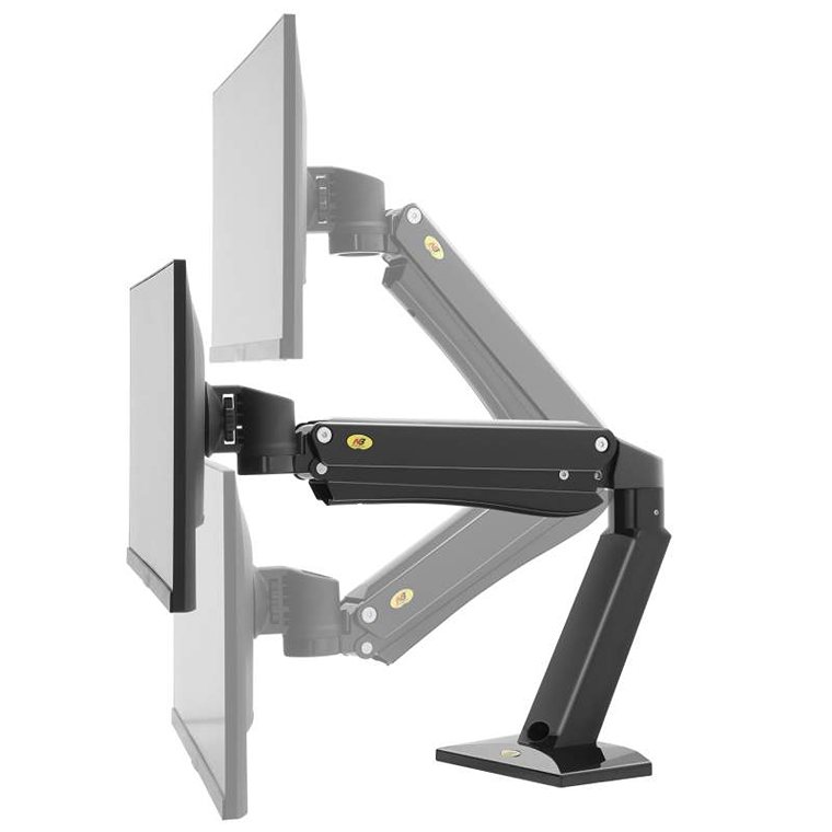 Stolní držák na velké monitory 27 až 43 palců, výškové nastavení, otáčení do stran, naklápění, rotace monitoru - Mounts F45B Stolní držák na monitor NB NB45B