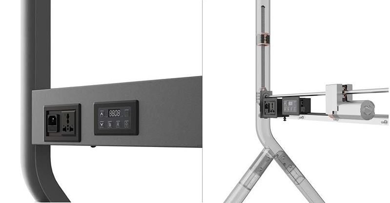 Pojízdný elektrický stojan na monitory displeje televize a multimediální interaktivní i dotykové tabule NB P220