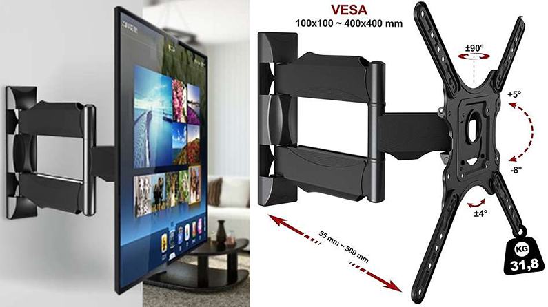 Držák na LCD, plazmové, LED, 3D, OLED i prohnuté televize s úhlopříčkou 32-55 palců - Fiber Mounts SP400-P4 Držák na televize, displeje a monitory originální NB P4