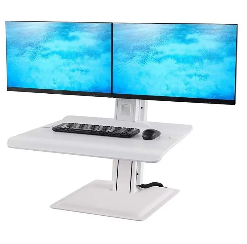 Profesionální kancelářská stolní pracovní stanice na 2 monitory pro práci vsedě nebo vestoje Fiber Mounts ST15-2AW