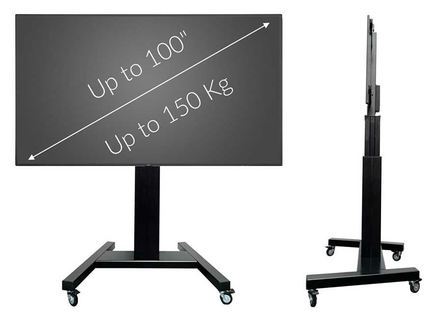Profesionální prezentační elektrický stojan na televize Omb Trolley E700