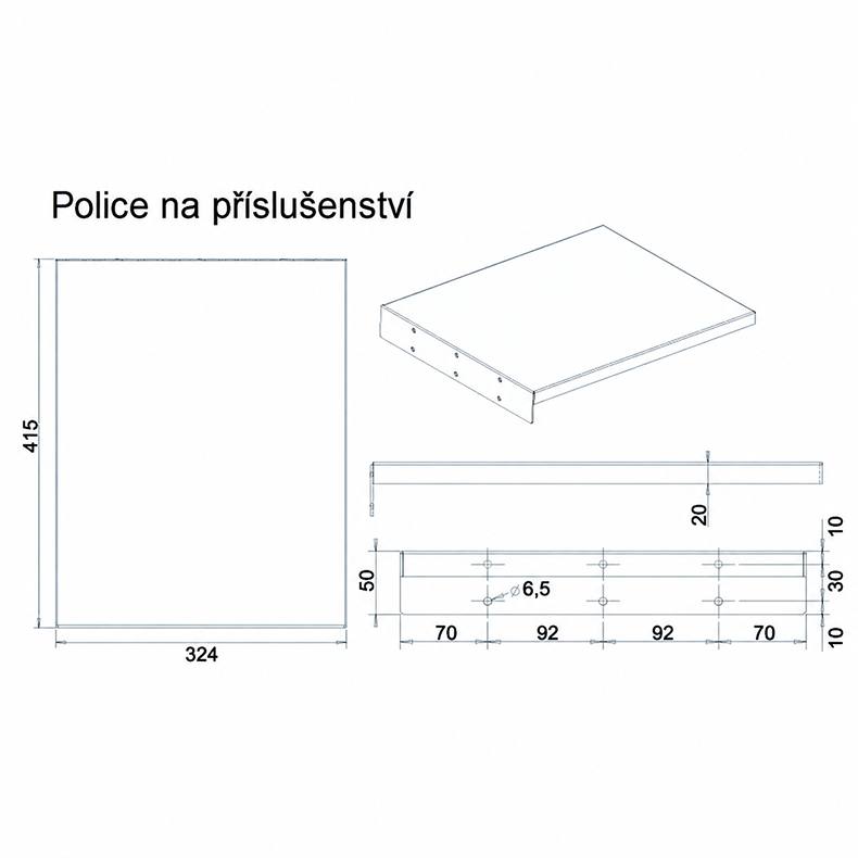 Můžete zakoupit i poličku na stojan Tv OMB Trolley M500