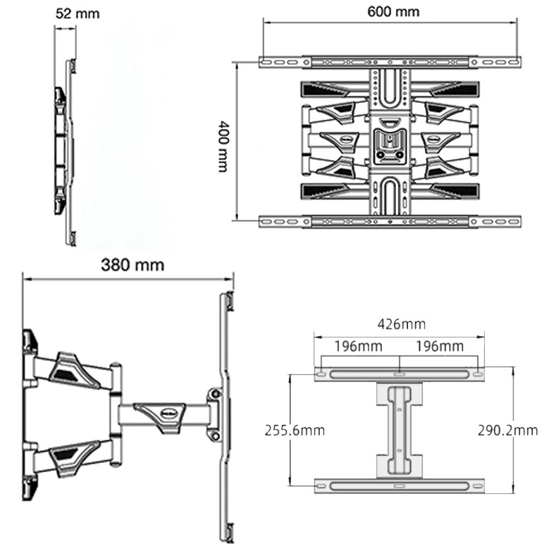 Otočný sklopný držák Tv NB DF600-P6