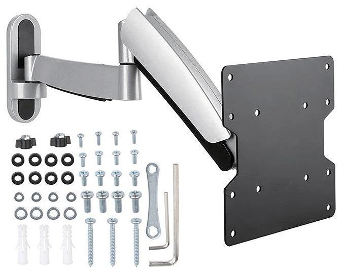 Kvalitní držák na TV monitor s kompletní polohovatelností obrazovky Fiber Mounts Fine2 instalační materiál
