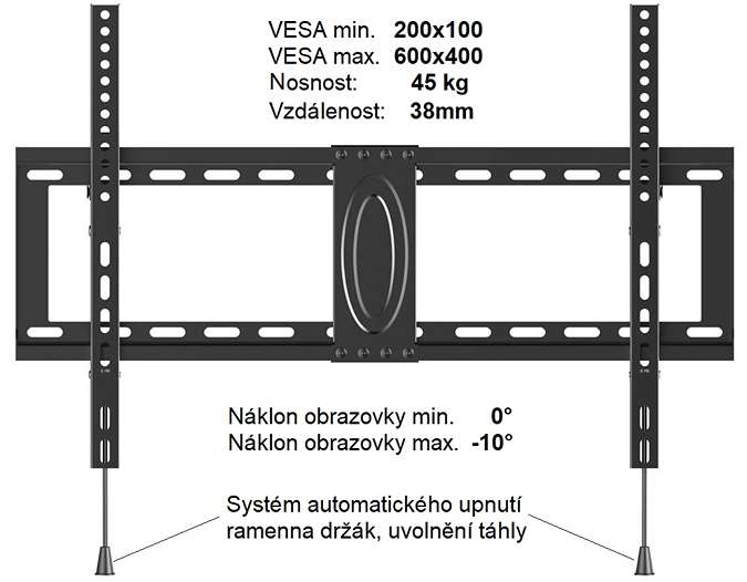 Sklopný držák TV Ergosolid Satt-2