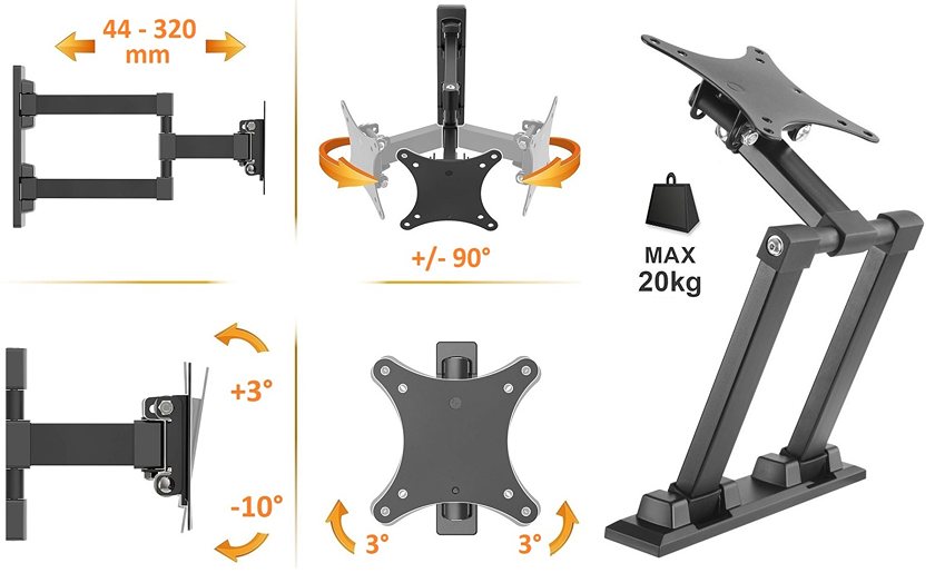 Držák Tv monitoru Fiber Mounts FM234