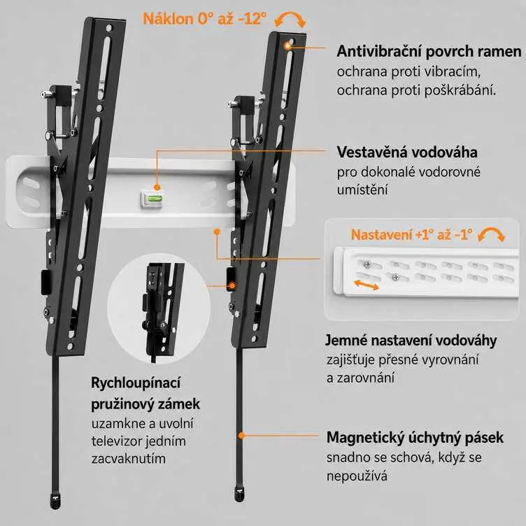 Profesionální sklopný držák TV Fiber Mounts FM60T