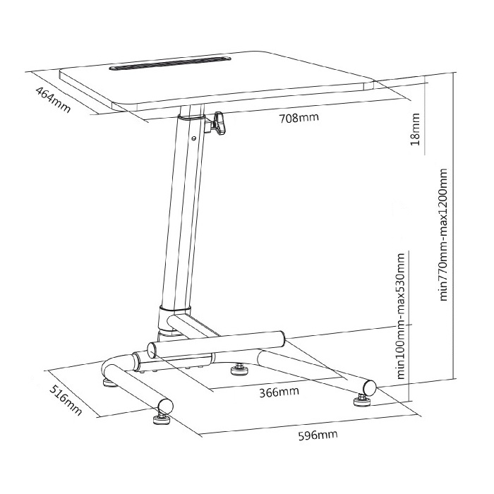 Stolek na laptop Fiber Mounts M8C49