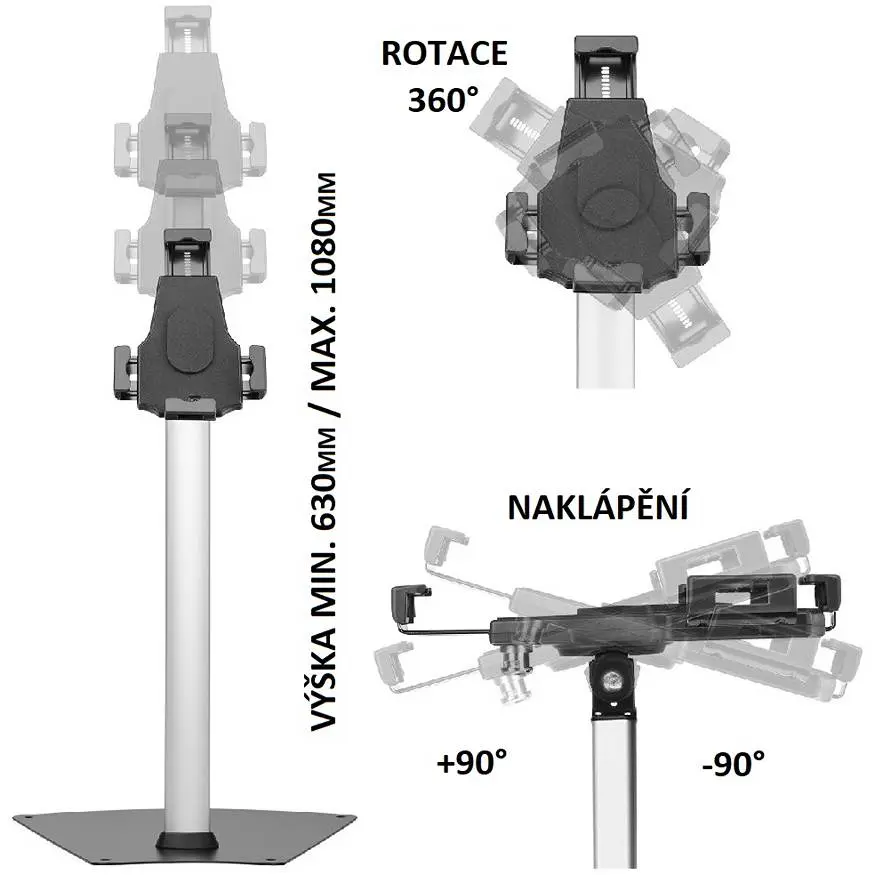 Stojan na tablety uzamykatelný Fiber Mounts TAGATA2