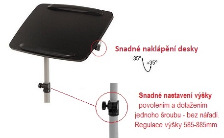 Stolek na projektor notebook Fiber Mounts M6C71