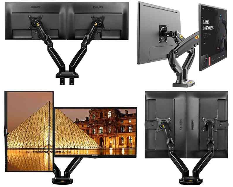 Stolní držák na 2 monitory NB F160