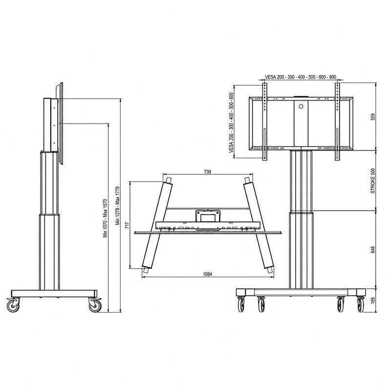 Tv stojan OMB Trolley E500
