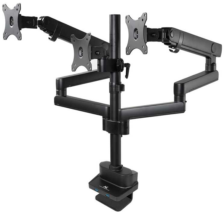 Profi stolní držák na 3 monitory Fiber Mounts M8C11