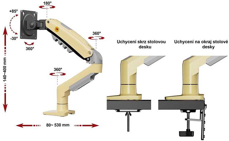 Stolní držák na monitor NB F80xd