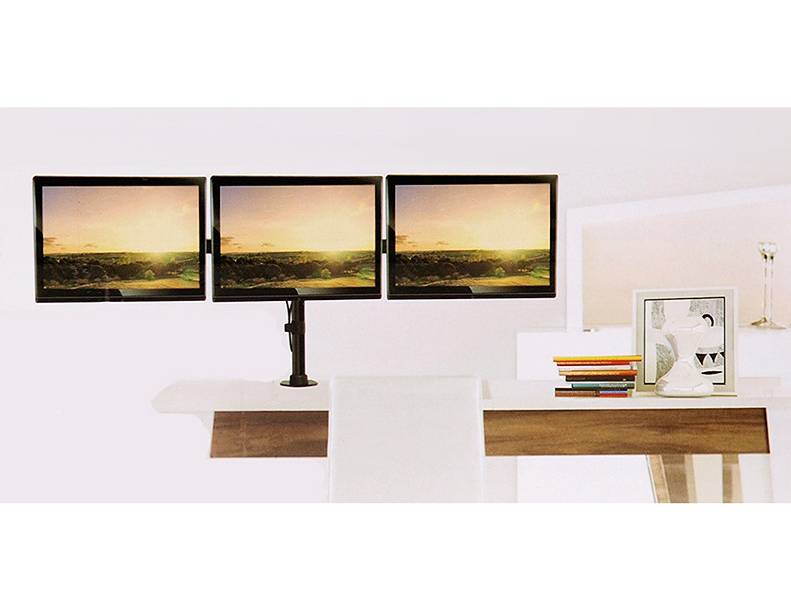 Kancelářský držák 3 monitorů Fiber Mounts M6C91