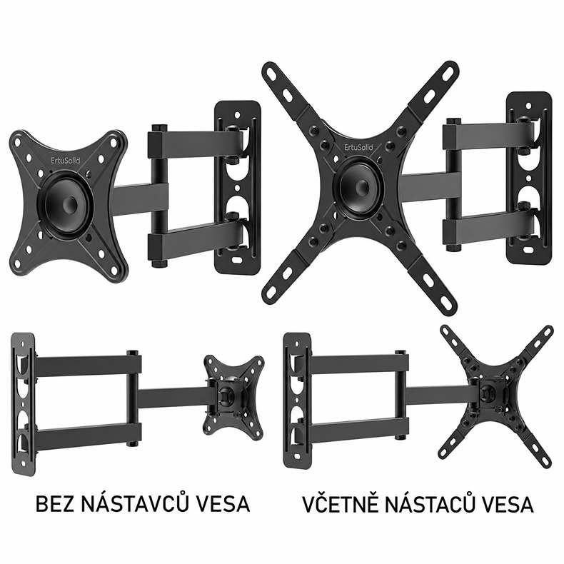 Polohovatelný kvalitní držák na televizi nebo monitor ErtuSolid Ceros-M1