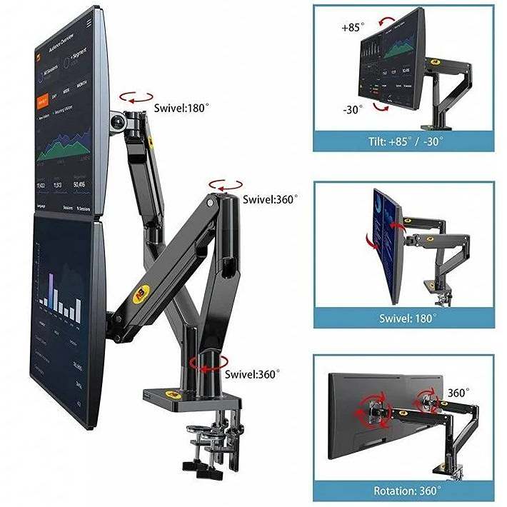 Profesionální držák 2 monitorů NB G32