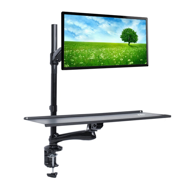 Držák monitoru s poličkou na klávesnici Fiber Mounts M68C1