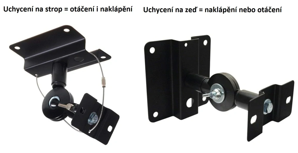 Držáky na repro, instalace na zeď nebo na strop Fiber Mounts M5C53